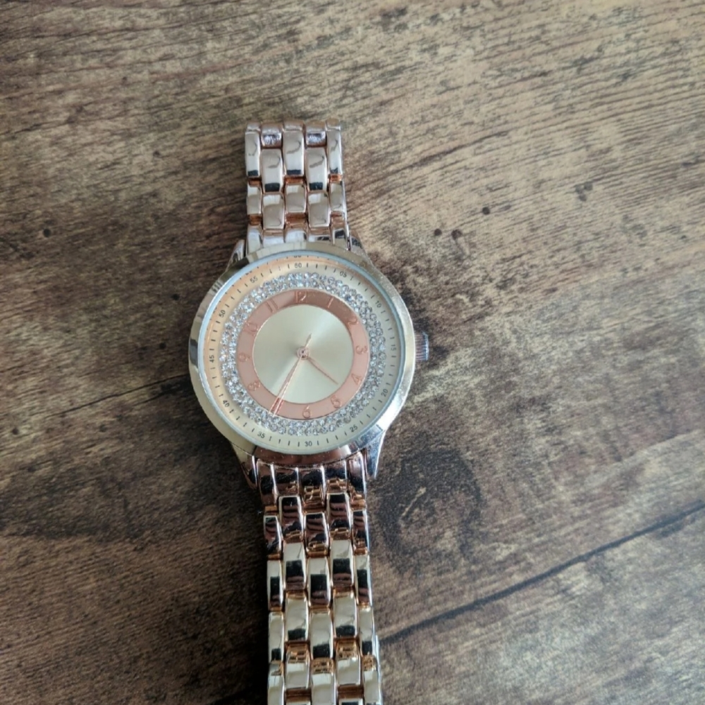 Rose gold watch